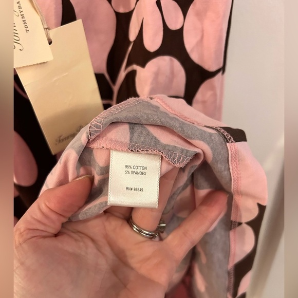 Tommy Bahama vintage Y2K Floral Pink and Brown Hawaiian sundress - Picture 7 of 7